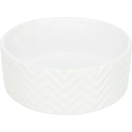 Keramická miska 1,6 l/ø 20 cm, vroubkovaná, bílá 1 ks