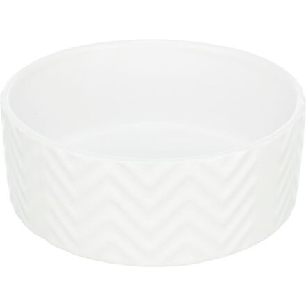 Keramická miska 1,6 l/ø 20 cm, vroubkovaná, bílá 1 ks