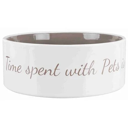 keramická miska Petďs home, krémovo/hnědošedá 1,4 l/20 cm