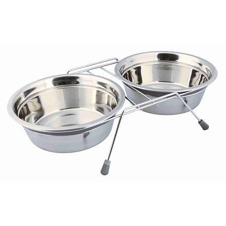 Nerez stojánek + 2 misky se silikonovým kroužkem 1500 ml/ 21 cm