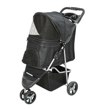 Kočárek s funkcí rychlého skládání 47x100x80cm, do 11kg, černý 1 ks (28958)