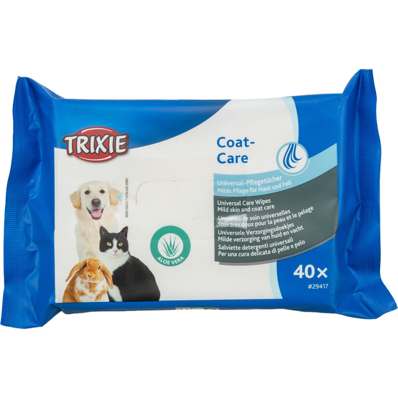 Coat Care, univerzální vlhčené ubrousky s Aloe Vera 40 ks