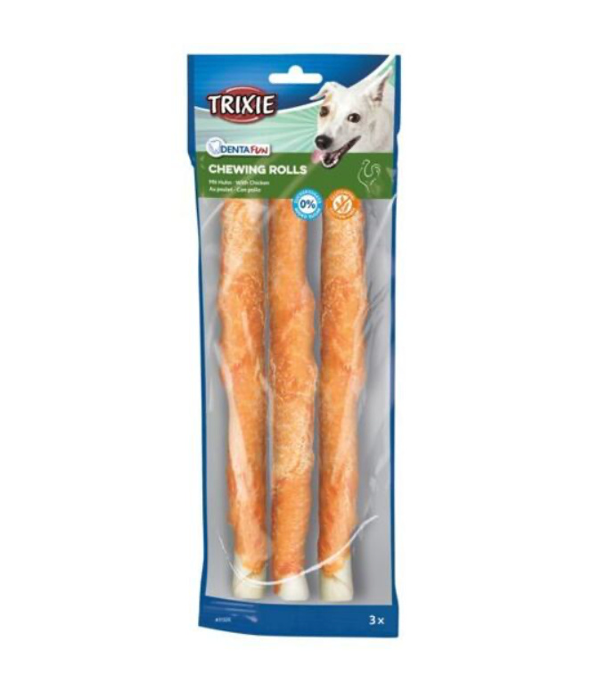 DENTAFUN-tyčinka svázaná kuřecím masem 3ks, 17cm/140g