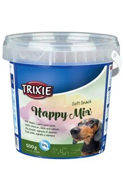 Soft Snack Happy MIX - kuře, jehněčí, losos, kyblík 500 g