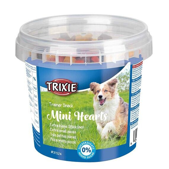 Trainer snack Mini Hearts- kuře, jehněčí a losos 200 g