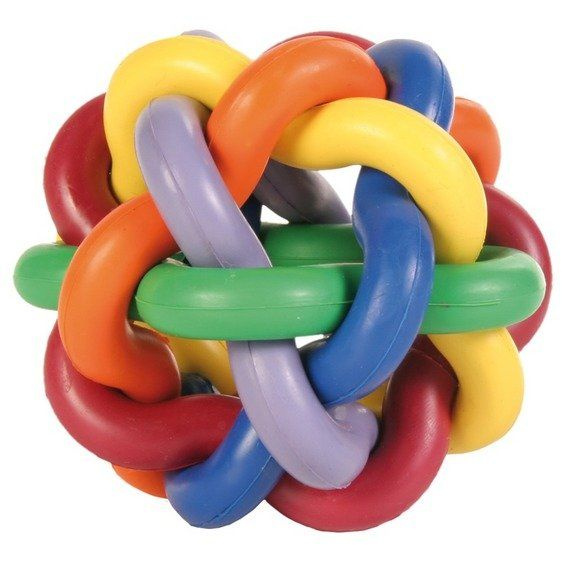 Míč tvrdá guma uzlíkový velký (10cm)