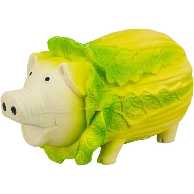 Cabbage Pig - prasátko v zelí, latexová hračka se zvukem, světlezelená 23 cm