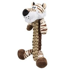 Tygr s opleteným tělem, robustní hračka se zvukem  32 cm