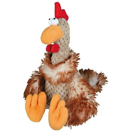 Plyšový kohout sedící, se zvukem 22 cm