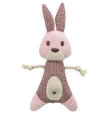 Rabbit - králík, 24 cm, hračka bez zvuku, látka/plyš, růžová 1 ks