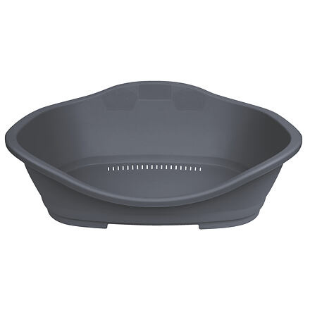 Plastový pelech Sleeper větráním tmavě šedý č. 2 56/68 cm