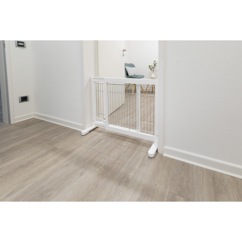Posuvná bariéra pro psy 65-108 x 61 x 31 bílá 1 ks