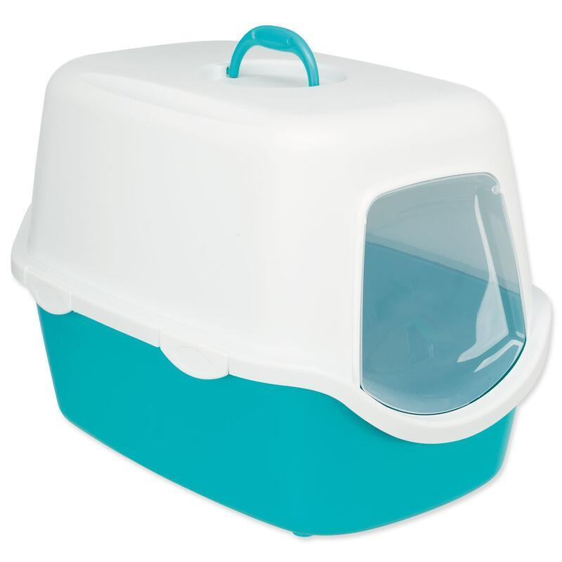 WC VICO kryté s dvířky, bez filtru tyrkysovo/ bílá