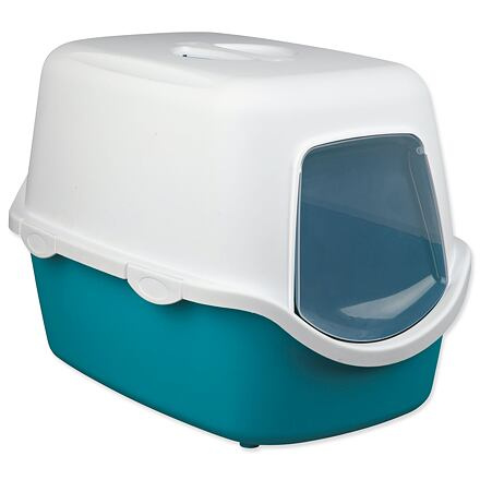 WC VICO kryté s dvířky, bez filtru tyrkysovo/ bílá