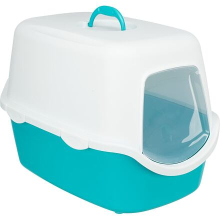 WC VICO kryté s dvířky, bez filtru tyrkysovo/ bílá