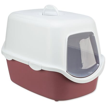 WC VICO kryté s dvířky, bez filtru vínová/bílá