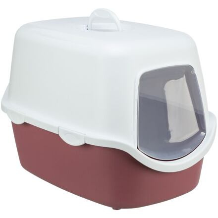 WC VICO kryté s dvířky, bez filtru vínová/bílá