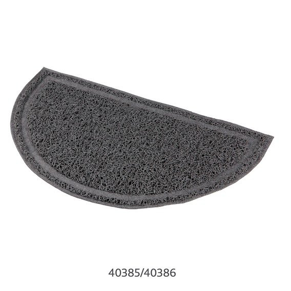 Půlkruhová PVC předložka šedá k WC 41x25 cm