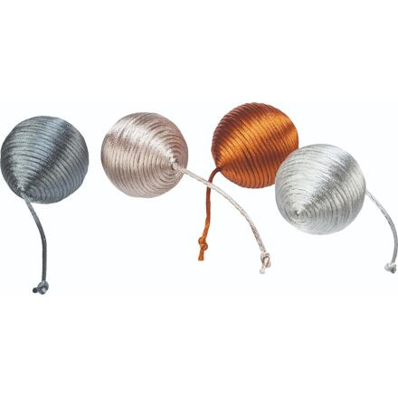 Chrastící metalický míček, polyester 1ks/4cm