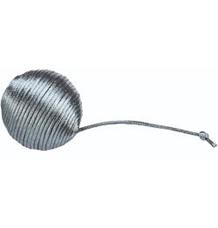 Chrastící metalický míček, polyester 1ks/4cm