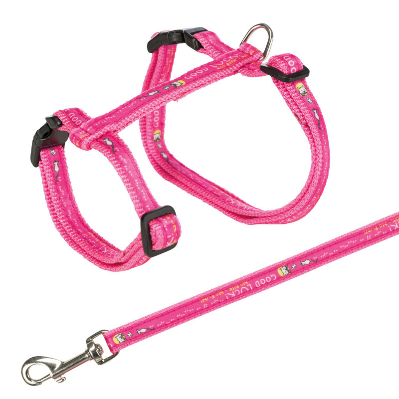 Postroj pro kočku s vodítkem XL GOOD LUCK 34-57cm/13mm 1 ks