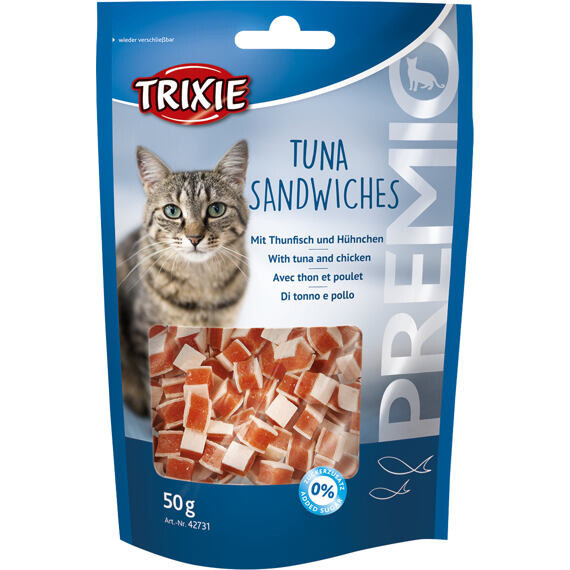 PREMIO Tuna Sandwiches 50 g - s tuňákem a kuřecím masem 50g