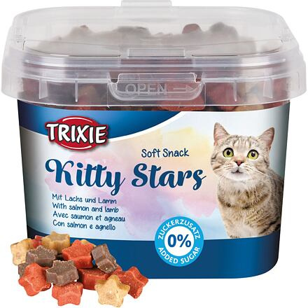 Soft Snack Kitty Stars - hvězdičky losos, jehněčí  140g