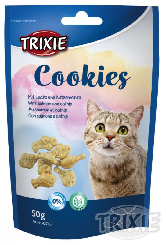 COOKIES s lososem a catnipem 50 g