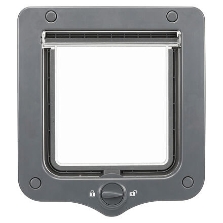 Průchozí dvířka pro kočku, 2-cestná, 20x22cm šedá