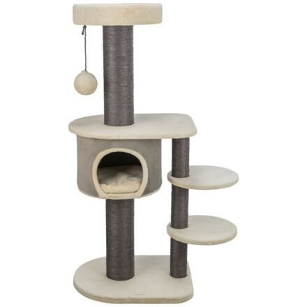 Škrabadlo MARCELLO, 140 cm, 4 podesty, kukaň, míč, krémová/šedá 1 ks