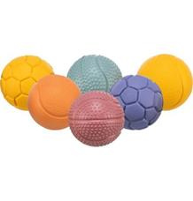Míček ø 4,5 cm, přírodní guma, design míčové sporty, mix barev ø 4,5 cm/ 1 ks
