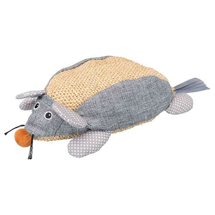 Sisalová myš, sisal/látka 30 cm přírodní/šedá 1 ks