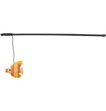 Hrací prut s rybkou, s catnipem, plast/plyš 46 cm