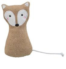 Filcová liška , catnip, béžová 13 cm