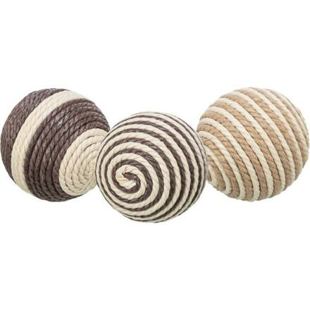 TRIXIE Provázkové míčky - hnědo-béžové 4,5 cm