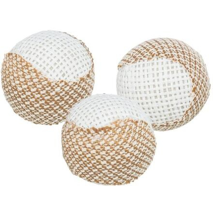 TRIXIE Sada 3ks jutových chrastících míčků, ø 5 cm