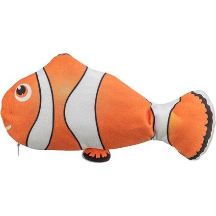 Ryba "NEMO" jako živá, mrskající se, s catnipem, látka, 26 cm 1 ks