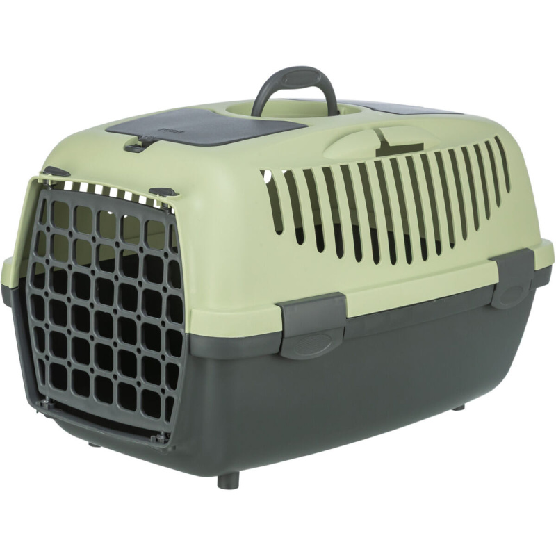 TRIXIE Transportní box CAPRI II, XS-S: 37x34x55cm (max. 8kg), tmavě šedá/pastelově zelená