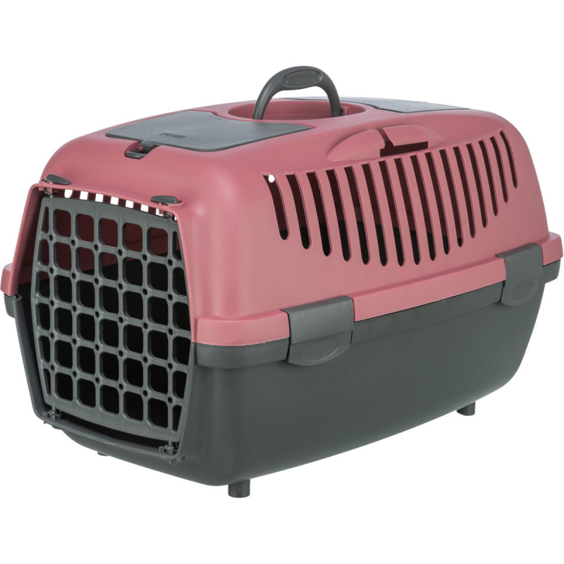 TRIXIE Transportní box CAPRI II, XS-S: 37x34x55cm (max. 8kg), tmavě šedá/starorůžová