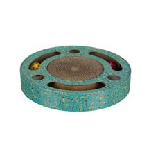 Škrabací bubínek s hračkami modrý 33 cm