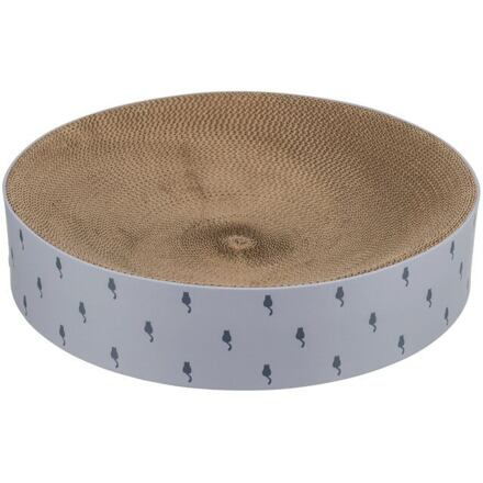 LILLY kulatý škrabací pelech s katnipem, ø 45 × 10 cm, karton, lila