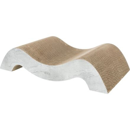 XXL škrabadlo dvojvlna, 64 × 14 × 37 cm, karton, šedá