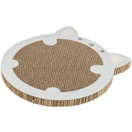 JUNIOR škrabací karton "křeček", catnip,  31 x 2,5 x 32,5 cm, šedá 1 ks