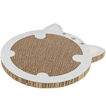 JUNIOR škrabací karton "křeček", catnip,  31 x 2,5 x 32,5 cm, šedá 1 ks