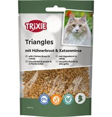 Triangles, trojúhelníčky s kuřecími prsíčky a catnipem, obsah masa 56 % 50g