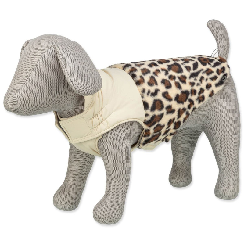 Kabát Trixie Ajou, S: 33 cm, krémový/leopardí vzor