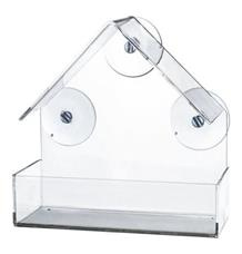 Krmítko pro ptáky na okenní tabuli, 225 ml/15 × 15 × 6 cm, plast 1 ks