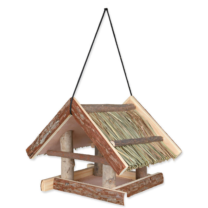 Natural Living krmítko závěsné se střechou z trávy 25x25x25 cm 1 ks