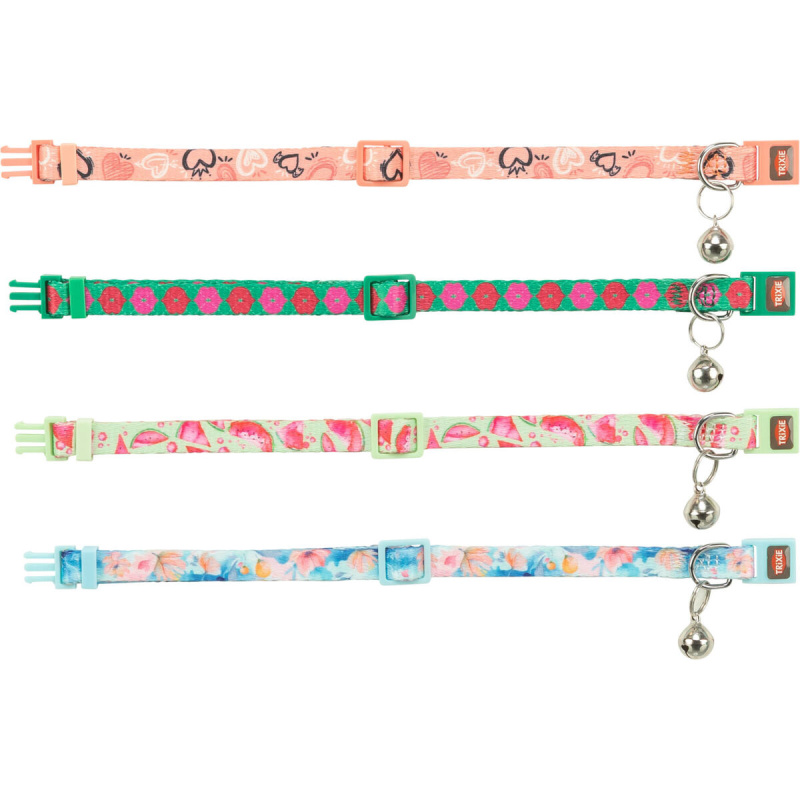 Obojek pro kočky, Flower Power, 19–31 cm/10 mm, různé barvy 1 ks