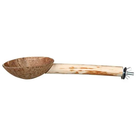 Dřevěné bidýlko s kokosovou miskou 25cm/18mm 1 ks